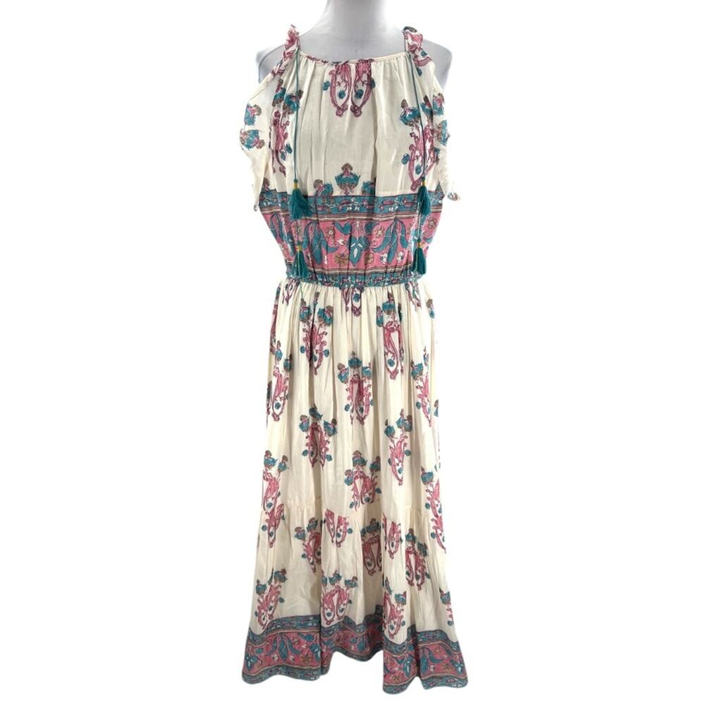Bell by Alicia Bell Riley Silk Cotton Tapestry Maxi Dress Sz L - Picture 2 of 7